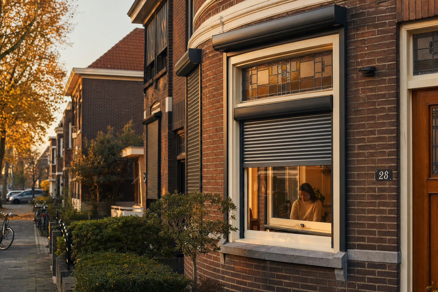 Verschillende typen rolluiken bij woningen in Helmond