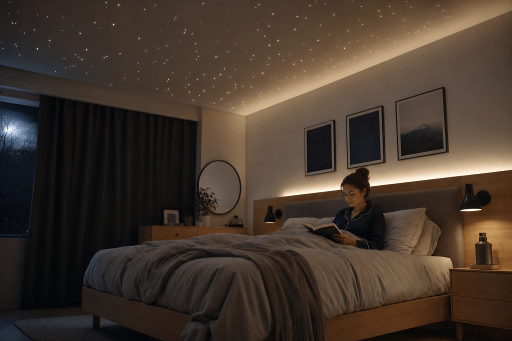 Hoe maak je een sterrenhemel in de slaapkamer met de juiste verlichting zonder dat het je nachtrust&nbsp;verstoort?