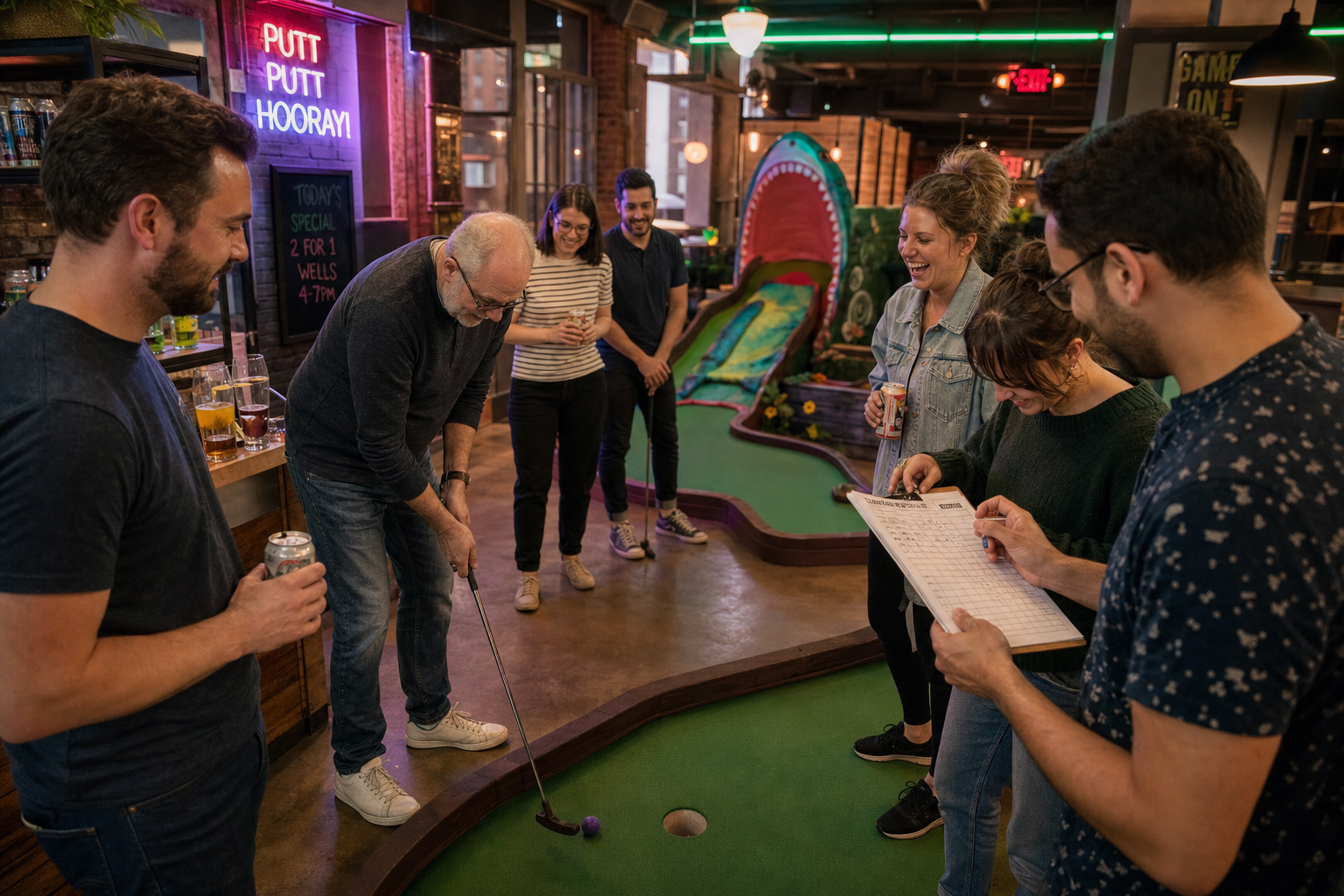 Indoor midgetgolf avond organiseren