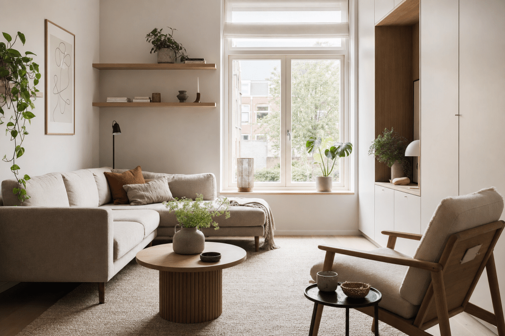 Hoe richt je een kleine woonkamer slim in met zithoeken zonder dat de ruimte vol of rommelig&nbsp;aanvoelt?