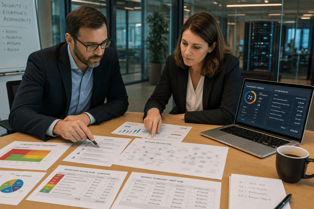 Hoe voer je een IT-beveiligingsrisicoanalyse uit en vertaal je de uitkomsten naar prioriteiten en budget voor het komende&nbsp;jaar?