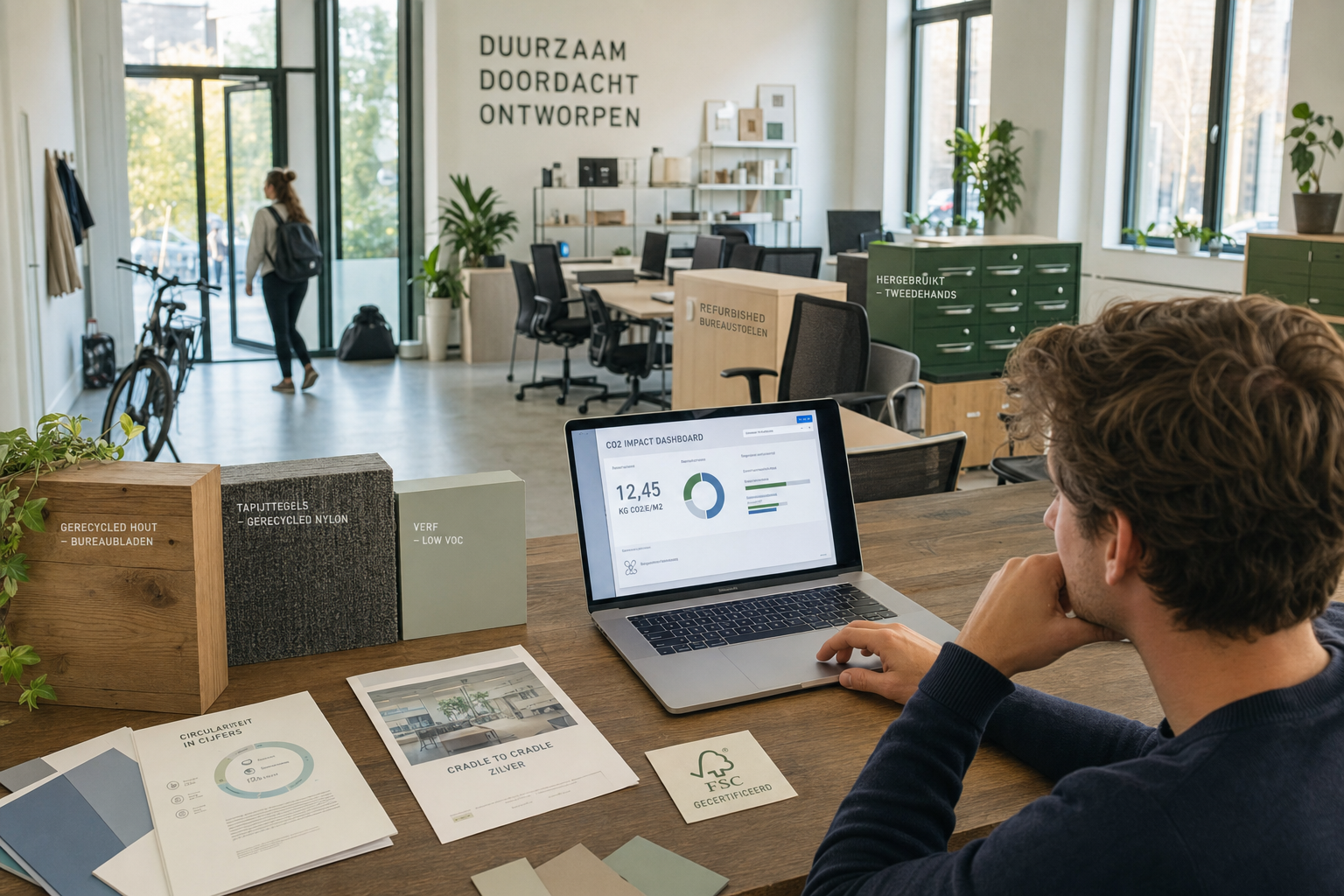 CO2-impact meten duurzame kantoorinrichting